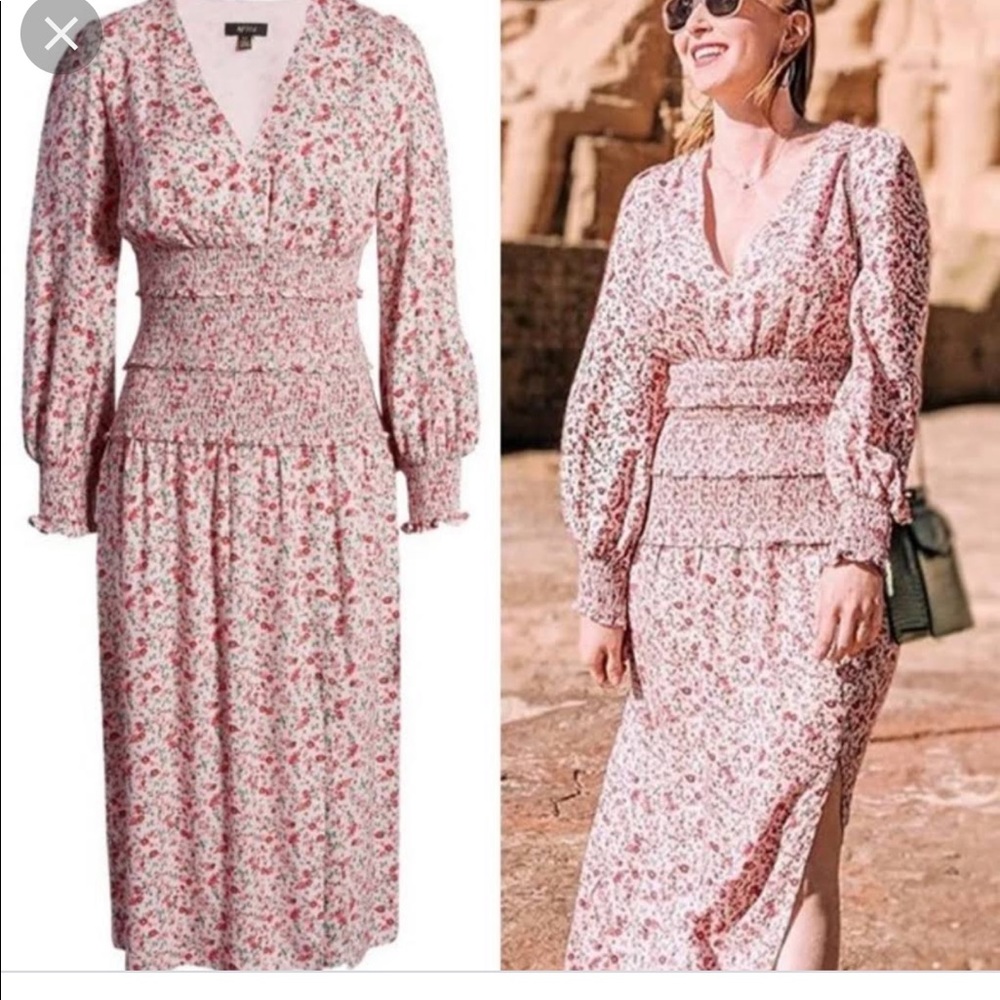 AFRM Floral Smocked Dress